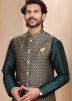 Green Readymade Kurta Churidar & Nehru Jacket