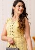 Yellow Printed Cotton Kurti