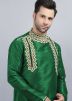 Green Embroidered Readymade Kurta