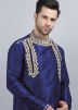 Blue Embroidered Readymade Kurta
