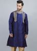 Blue Embroidered Readymade Kurta