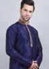 Blue Embroidered Readymade Kurta