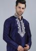 Blue Embroidered Readymade Kurta