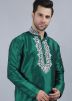 Green Embroidered Readymade Kurta 
