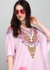 Pink Readymade Printed Kaftan
