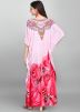 Pink Readymade Printed Kaftan