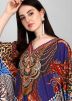 Multicolor Printed Kaftan In Crape
