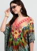 Multicolor Printed Kaftan In Crape