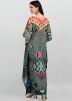 Multicolor Printed Kaftan In Crape