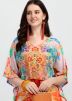 Multicolor Printed Kaftan In Crape