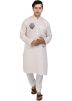 Off-White Embroidered Kurta Pajama