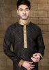 Readymade Black Printed Kurta Pajama