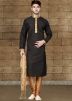 Readymade Black Printed Kurta Pajama