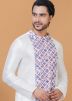 White Digital Printed Kurta Pajama