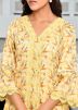 Yellow Readymade Cotton Kurta Set