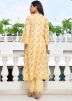 Yellow Readymade Cotton Kurta Set
