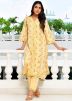 Yellow Readymade Cotton Kurta Set