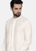Readymade Off White Kurta Pajama Set