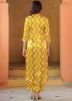 Readymade Yellow Cotton Printed Kurta Set