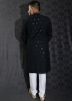 Black Thread Embroidered Kurta Churidaar Set