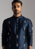 Blue Thread Embroidered Kurta & Pant