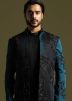 Black Kurta Pajama & Embroidered Jacket
