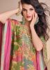 Multicolor Embroidered Kaftan With Pant