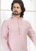 Peach Digital Printed Kurta Pajama