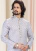 Grey Digital Printed Kurta Pajama