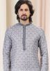 Grey Digital Printed Kurta Pajama