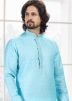 Blue Digital Printed Kurta Pajama
