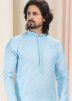 Blue Digital Printed Kurta Pajama