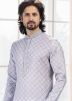 Grey Digital Printed Kurta Pajama