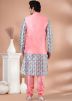 Multicolor Printed Kurta Pajama With Jacket