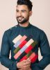 Readymade Teal Blue Patch Work Kurta Pajama