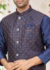 Blue Readymade Embroidered Men Jacket