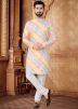 Multicolor Printed Men Kurta With Pant