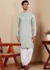 Green Sequins Embroidered Kurta Pant