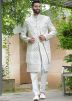 Off-White Mirror Work Sherwani Set