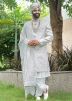 Off-White Embroidered Sherwani Set