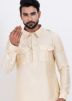Cream Men Pathani Salwar Suit