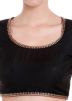Black Readymade Silk Brocade Blouse