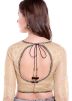 Cream Readymade Jacquard Net Blouse