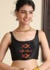 Black Embroidered Readymade Blouse