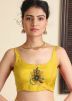 Yellow Readymade Satin Silk Blouse