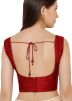 Maroon Self Design Saree Blouse