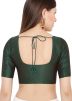 Solid Color Art Silk Blouse In Green