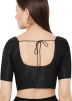 Solid Color Art Silk Blouse In Black