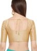 Solid Color Art Silk Blouse In Gold