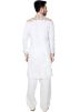 Readymade White Linen Pathani Suit Set